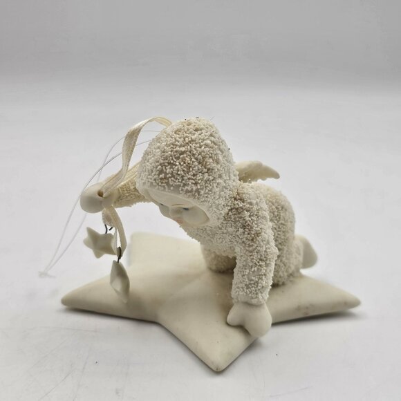 Department 56 Snowbabies Christmas Ornament Baby Angel Crawls Star Figurine VTG - Picture 2 of 10